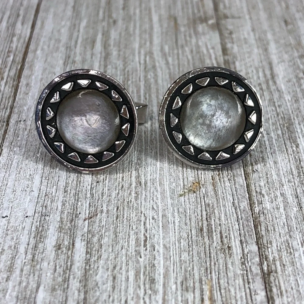 Vintage Swank Mother of Pearl Cuff Links